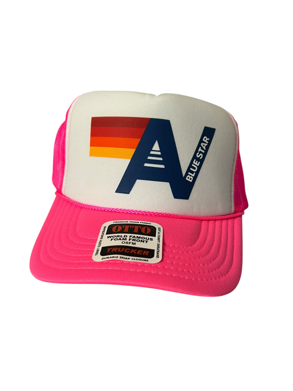 Aviator Nation Blue Aspen Extreme Hat Aviator Nation Logo Rainbow Vintage Trucker Hat – Saint Bernard main image 3